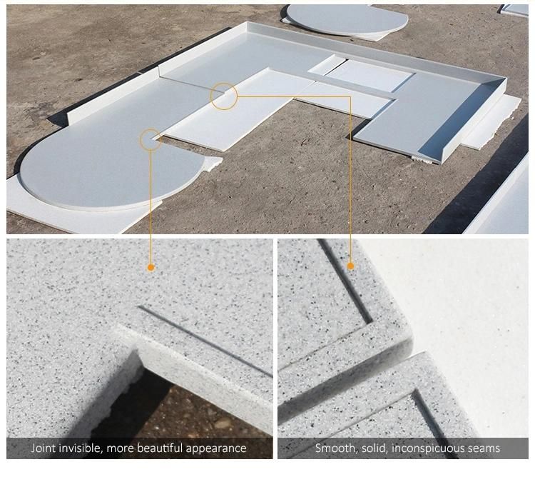 Wholesale Luxury Bathroom Solid Surface Artificial Stone Vanity Top
