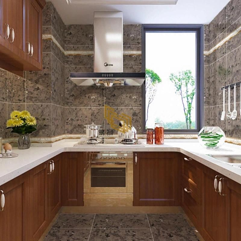Polished Natural Marble Ink Painting Brown Marble for Kitchen Island/Backsplash/Flooring/Wall/Countertop