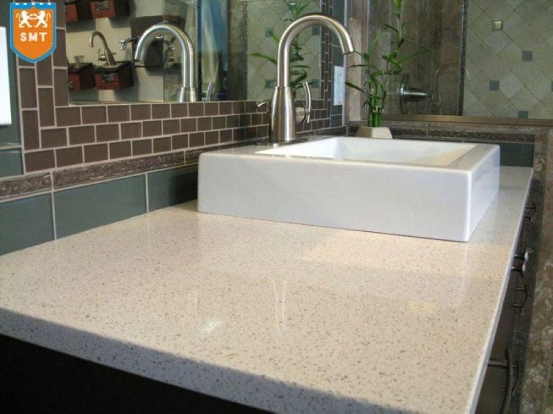 China Cheap Quartzite Stone Bathroom Vanity Top