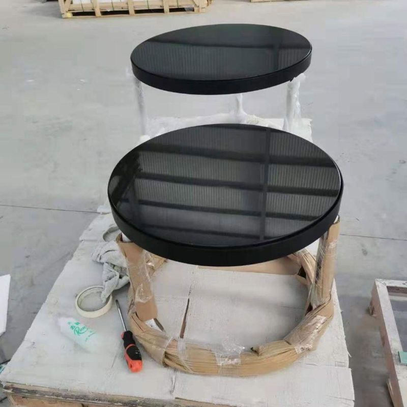 Black Coloured Quartz Stone Top Dining Tables Quartz Countertop Table Top