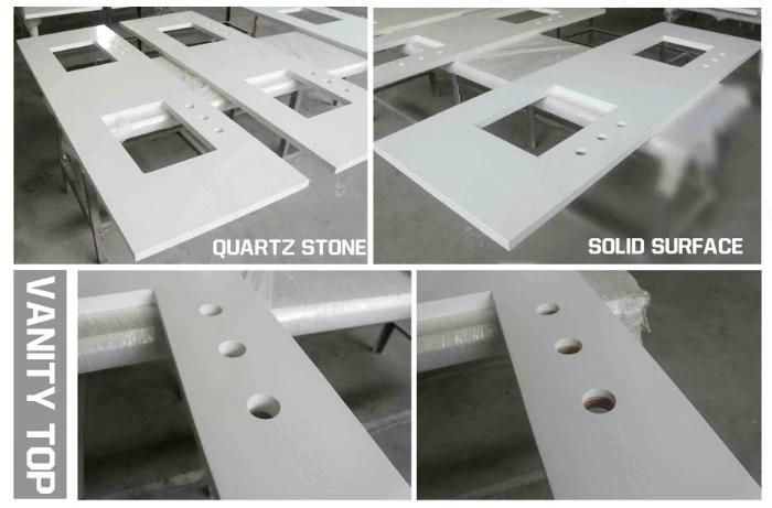 Customized Artificial Stone Resin Countertop Bathroom Vanity Top