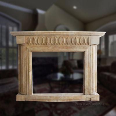 Simple Style Marble Fireplace for Room Decoration