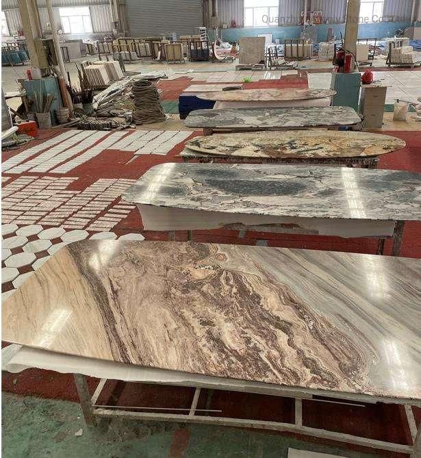Luxury Restaurant Hotel Design Marble Dining Table