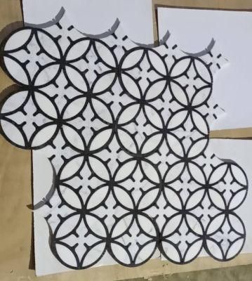 Waterjet Marble Mosaic Tile for Wall and Floor