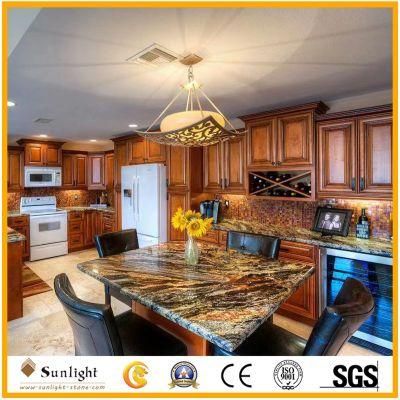 Luxury Black Gold Granite Stone Counter Top Polished Slab Vanity Top Kitchen Countertop