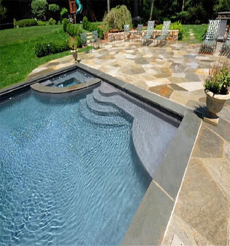 Black Dark Grey Granite Swimming Pool Coping Stone / Paving Stone