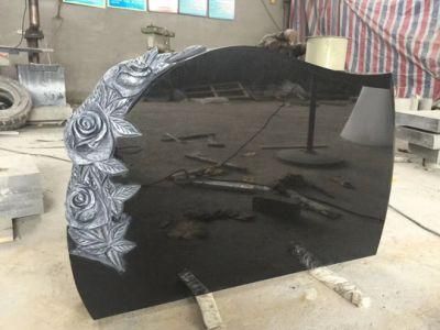 Carved Black Cheap Granite Headstone Tombstone Gravestone Monument