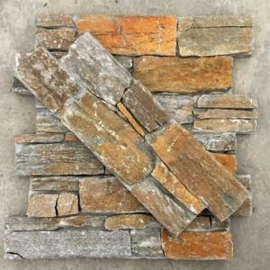 Rusty Quartzite 100% Natural Stone Cement Wall Panel