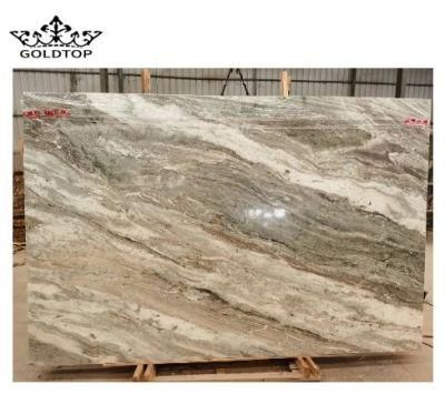 Weather Flow Fantasy Brownn Natural Marble for Kitchen Top Decoration