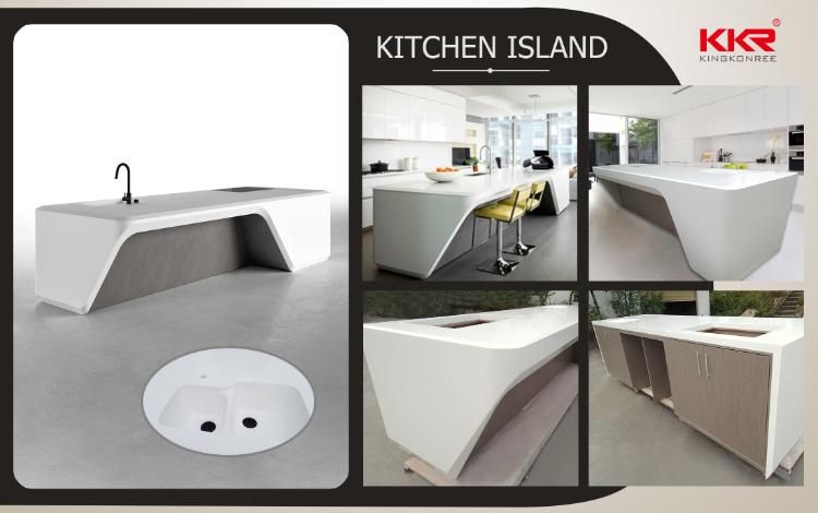Natural Stone Cultured Marble Bathroom Solid Surface 43 Inch Vanity Top with Undermount Sink