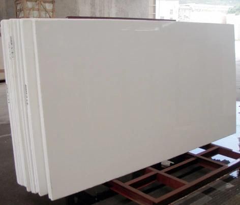 Pure White Microcrystal Man Made Stone Slab and Tiles for Interior Decoration Minicrystal