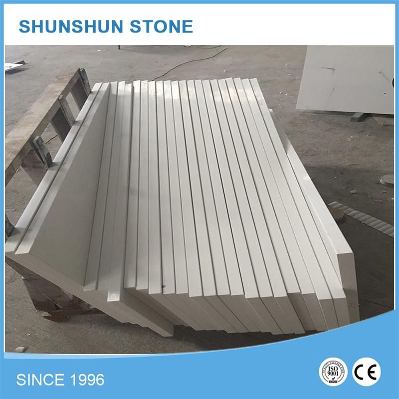 Customized High Quality White Quartz Vanity Tops for Bathroom