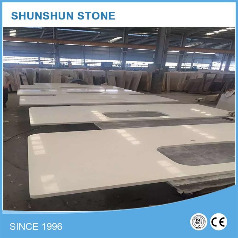 Popular Various Design Whtie Quartz Countertop for Sale
