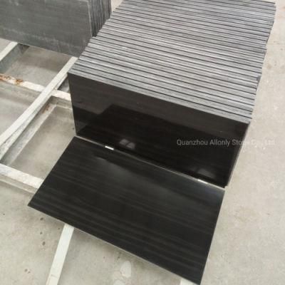 Ntaural Black Wooden Wall Floor Tiles and Marbles Stone