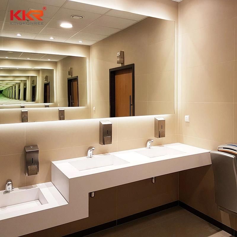 American Size in Customized Stone Artificial Calacatta Solid Surface with Black Veins Counter Tops Bathroom Vanity Top Countertops