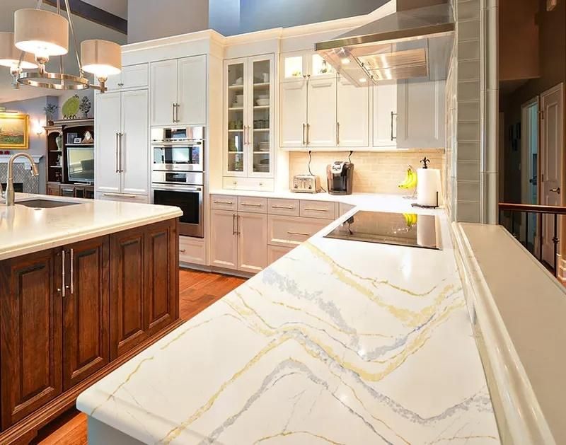 Calacatta Quartz for Kitchen Countertops Slabs