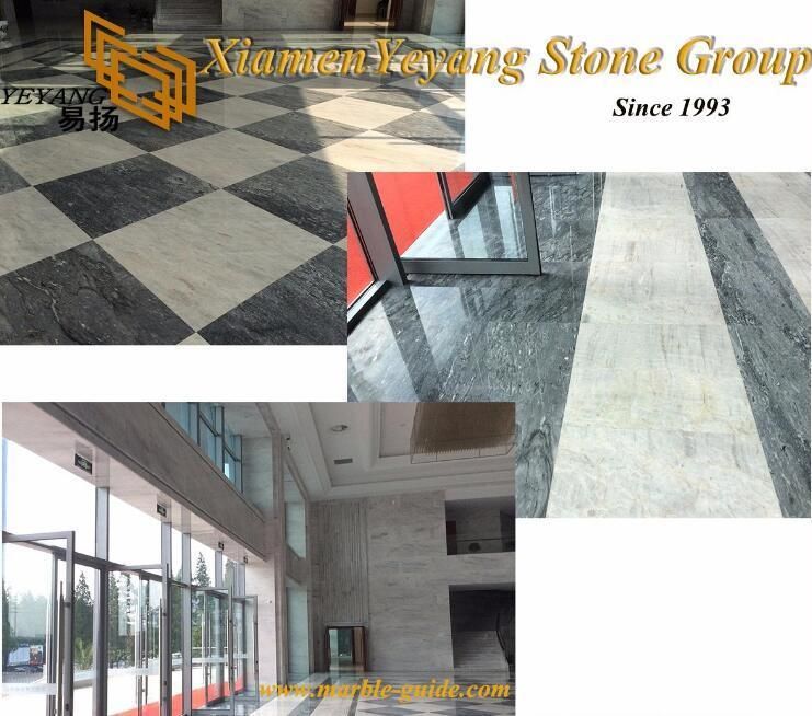 Polishing Vermont Grey Marble Ice Grey Stone for Tiles Slabs Kitchen Backsplash