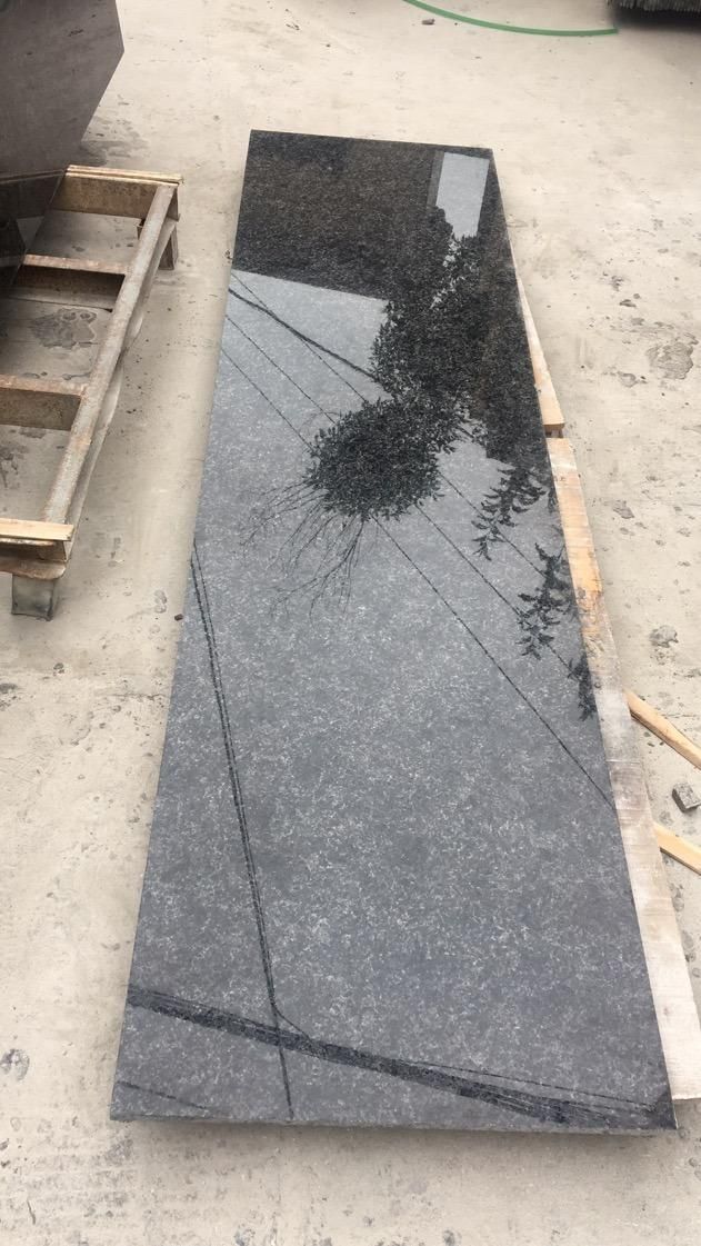 Angola Black Granite Natural Black Granite Polished Half Slabs