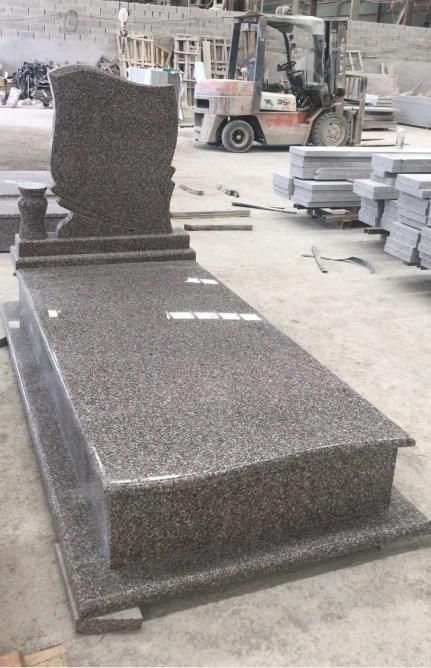 European Style G603/G603/G623 Light Grey Granite Monuments Tombstone for Cemetery