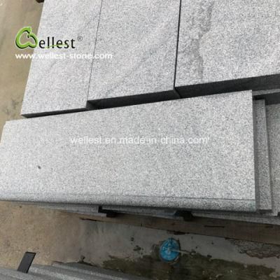 Natural Stone Flamed Finish Grey Granite Outdoor Bullnose Steps