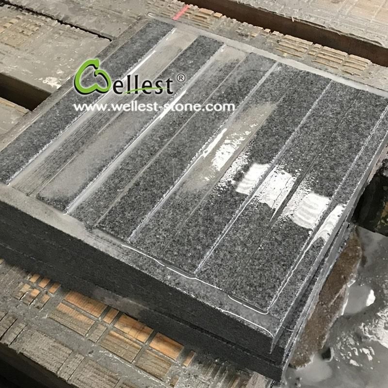 G603 Grantie Flamed Saw Cut Tactile Pedestrian Paver Blind Road Paver, Blind Paving Stone