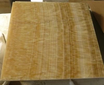 Natural Stone Marble Orange/Honey Onyx Bookmatching Wall Covering Tile Slab