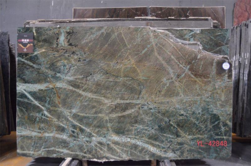Bronze Green Blue Marble Slabs for Interior Flooring Wall Decoration