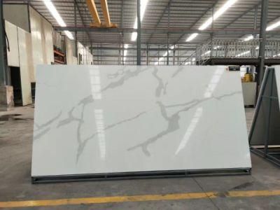 Snow White Quartz Artificial Stone for Engineer Stone Worktop Countertops
