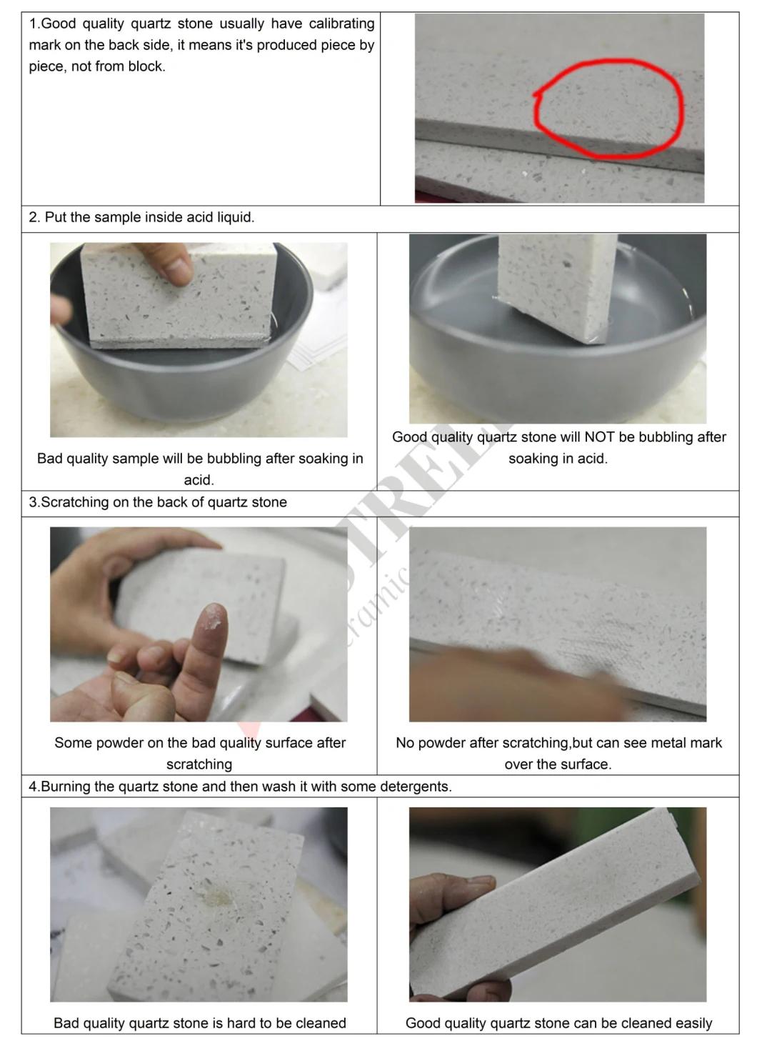 Best Marble Design Artificial Quartz Stone Kitchen Countertop Thickness 2cm 3cm Esv007