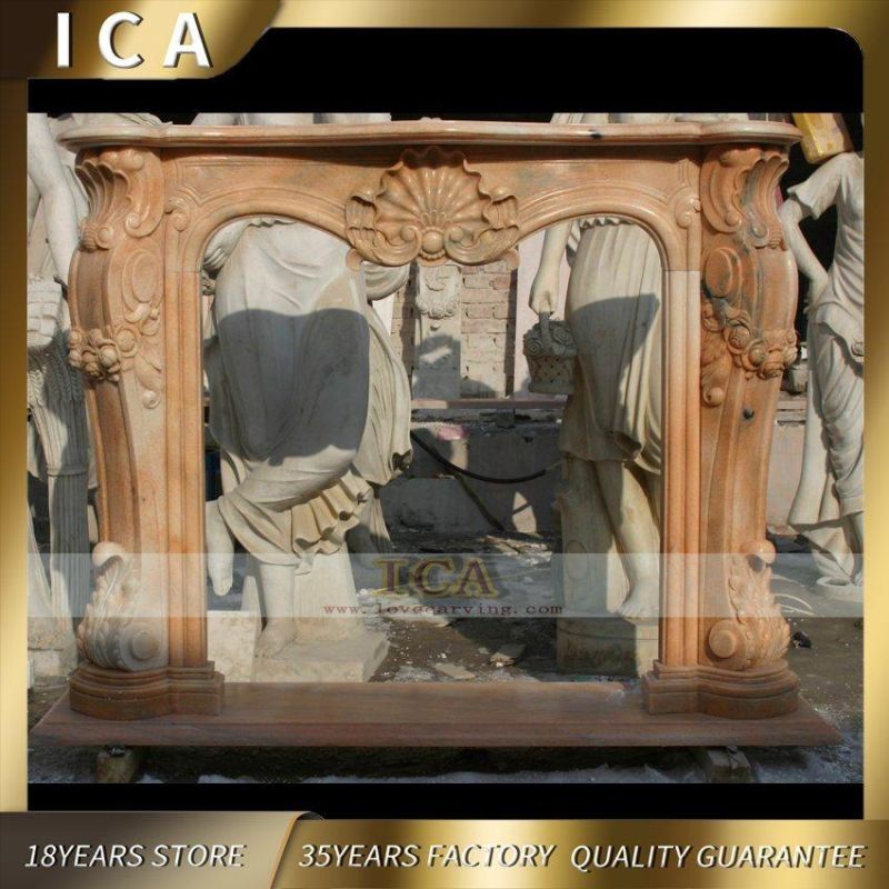 Stone Marble Indoor Fireplace Decoration Classical Design Fireplace