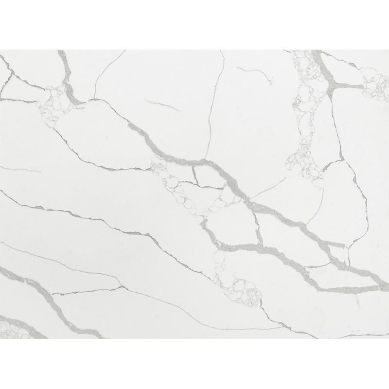 Laza Style Solid Surface Artificial Calacatta Engineered Quartz Slab for Quartz Countertop Bathroom