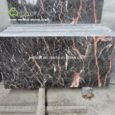 Polished Coffee Rose Portor Marble Tile for Indoor Floor and Wall