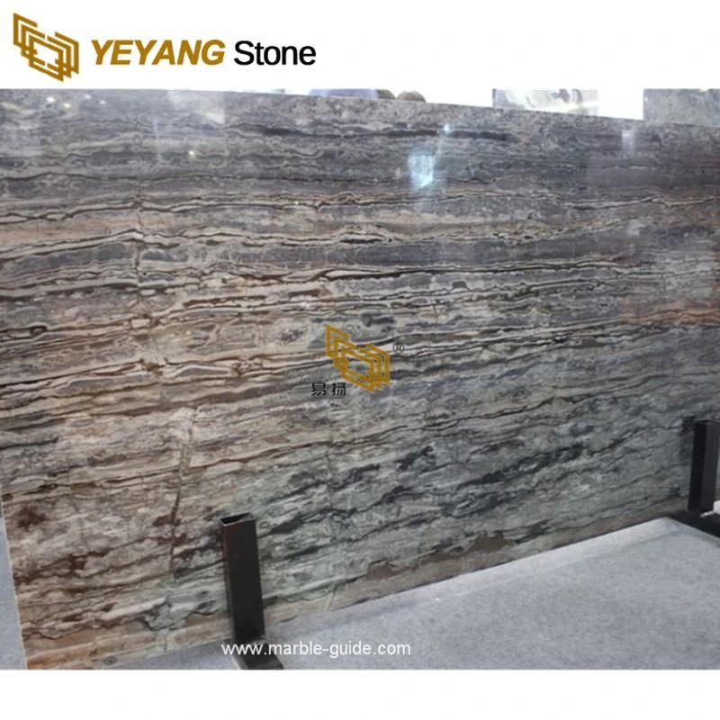 China Brown Wooden Marble Slabs/Tiles for Floor/Wall Countertop/Vanity/Table/Worktop Marble Factory Wholesale
