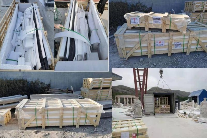 White Marble Stone Sculpture Column (SY-C023)