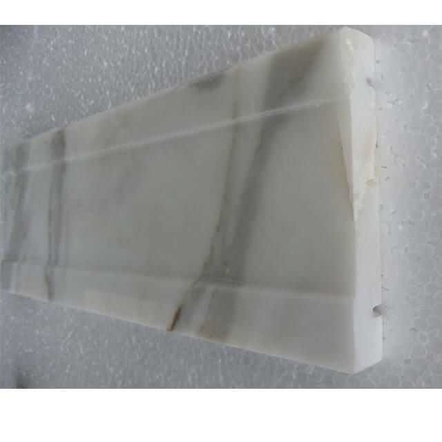 Hot Selling Top Quality Italian Carrara White Calacatta Gold Polished Capital/Crown/Base/Pencil Marble Trim Molding