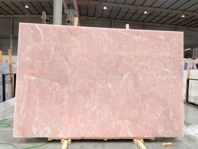 Pink Onyx Marble Slab in Factory Price for Indoor