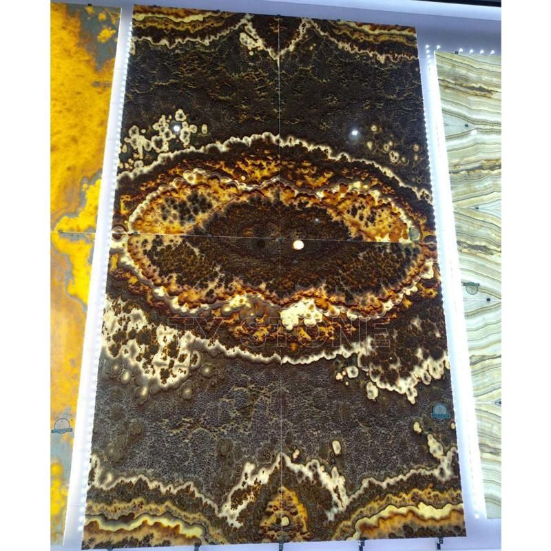 Orange Onyx Marble Slab for Background Wall
