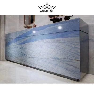 Commercial Project Natural Stone Polished/ Honed Surface Bathroom/Kitchen /Living Room Countertop Azul Blue Marble for Home
