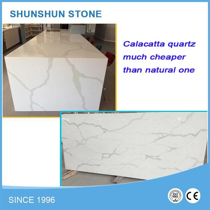 Eco-Friendly Quartz Kitchen Furniture Countertop with Cabinets