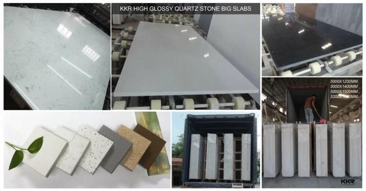 Kkr 20mm White Quartz Stone for Floor Tile Countertop