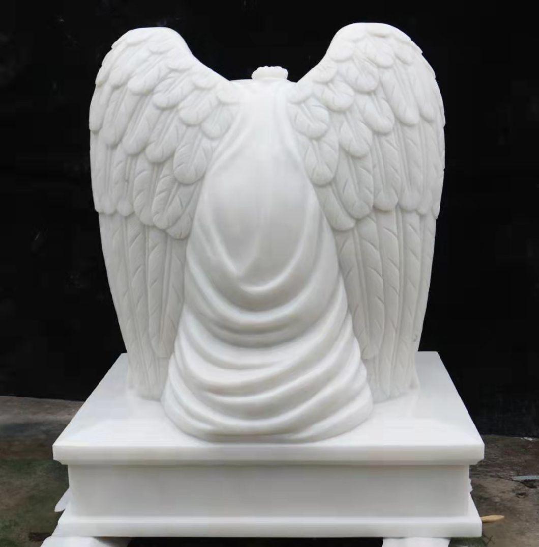 White Marble Angel Monuments Headstone