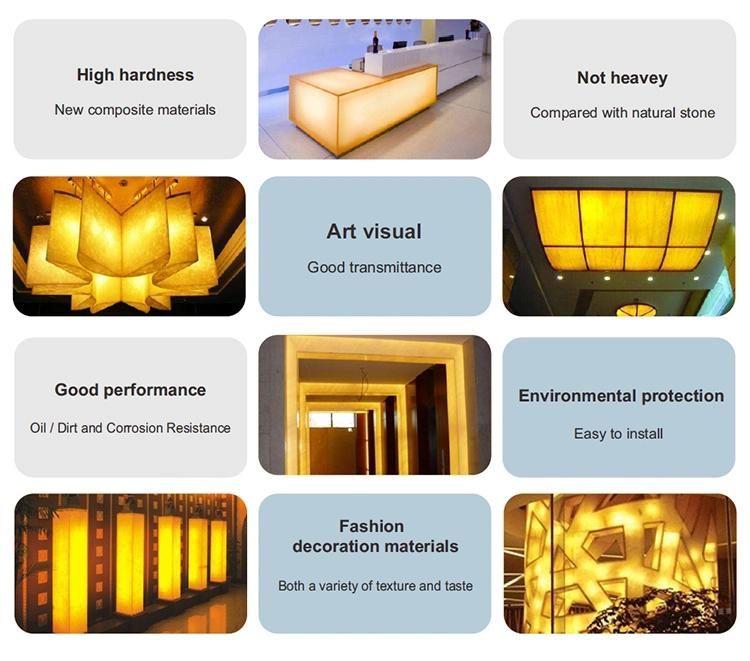 Decoration Acrylic Seamless Joint Translucent Artificial Stone Acrylic Solid Surface Sheet 3.16