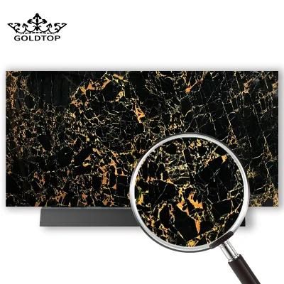 China Polished Athens Black Portoro Gold Marble Vanity Top for Flooring/Wall/Kitchen/Bathroom/Home/Countertop Decoration