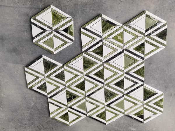 Asian Carrara Oriental White Marble Penny Rounds Mosaic Tile
