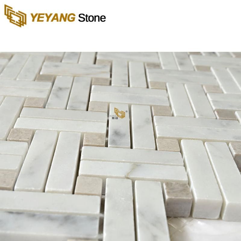 New White and Gold Marble Floor Tiles Hexagon Tile