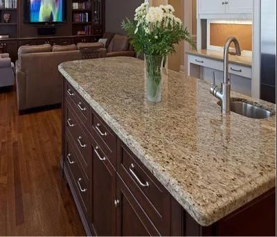 Polishing Yellow/Gold/Beige Granite Worktop/Table/Countertop/Countertops for Kitchen/Bathroom Engineering