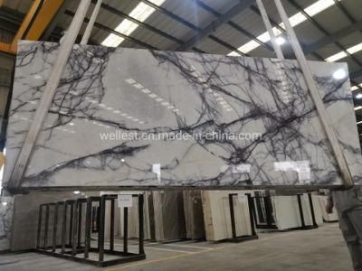 Bookmatched Lilac White Marble Slabs and Tiles