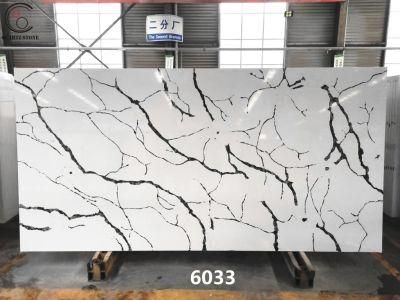 Artificial Quartz Stone Marble Look Stone Slab Calacatta Quartz Worktops