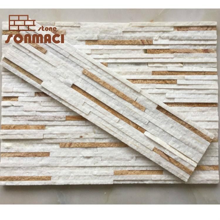 Golden Color Natural Thin Stone Stacked Veneer Sheets