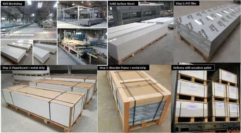 Custom Make Artificial Marble Countertop Solid Surface Bathroom Vanity Top